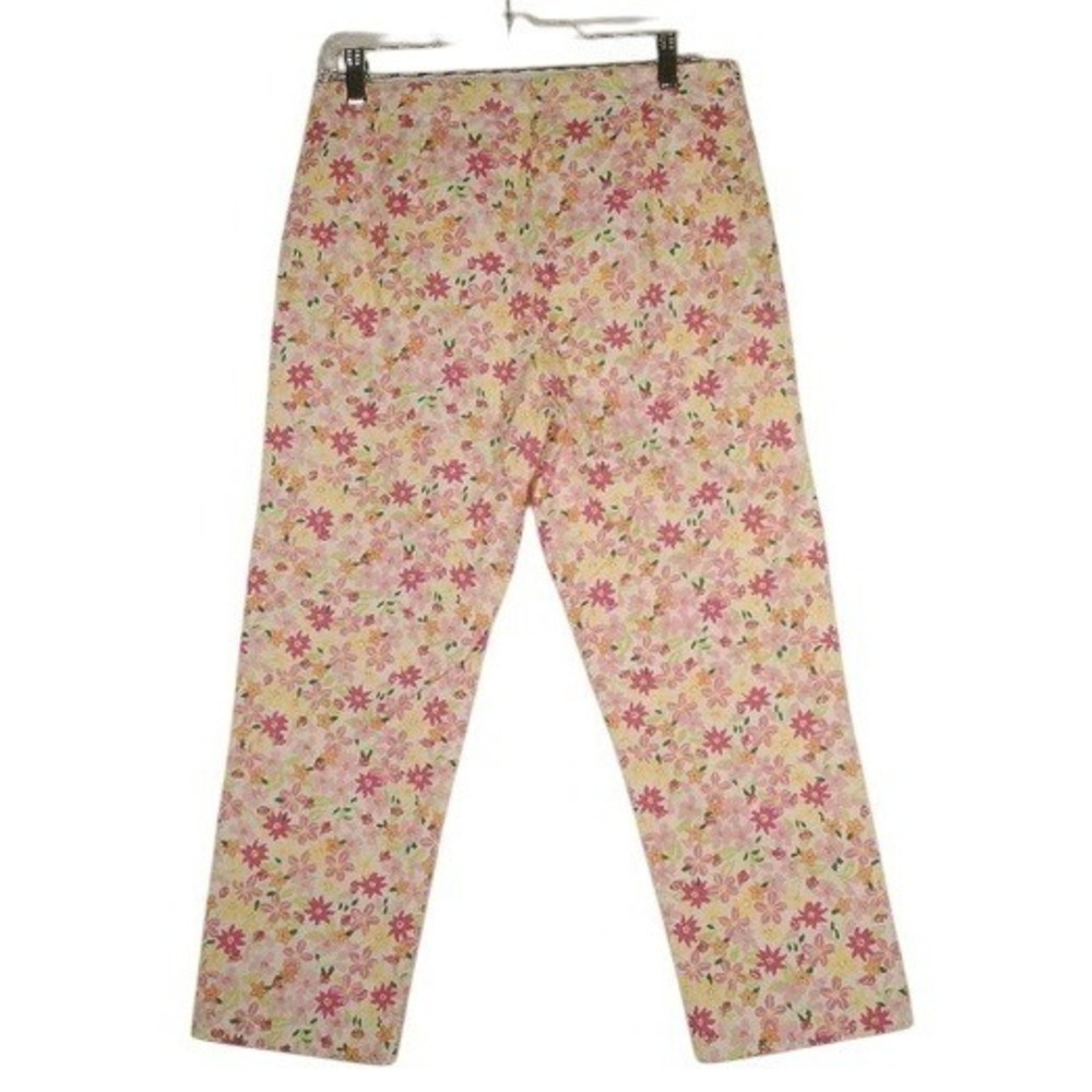 Lilly Pulitzer Size 6 Floral Print Cotton Capri Pants - Picture 2 of 9
